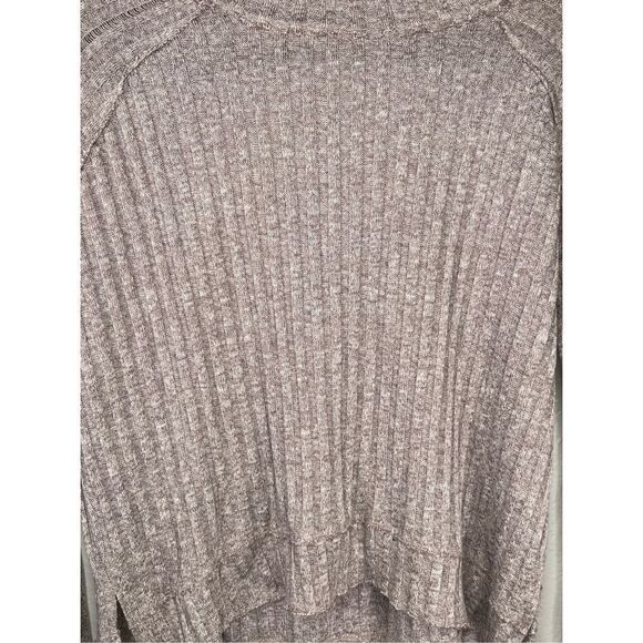 Free People Women's Clarissa Pullover Ribbed Mock Neck Sweater Tan/White Size XS - Picture 6 of 6